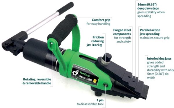 VIPER-28P - Hydraulic Flange Spreading Wedge Single Tool with Integral Pump Kit - Image 3